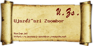 Ujszászi Zsombor névjegykártya